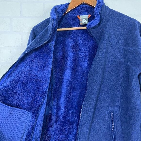 Nike ACG Fleece Jacket Womens Size XL Blue Fuzzy lining - Picture 14 of 15